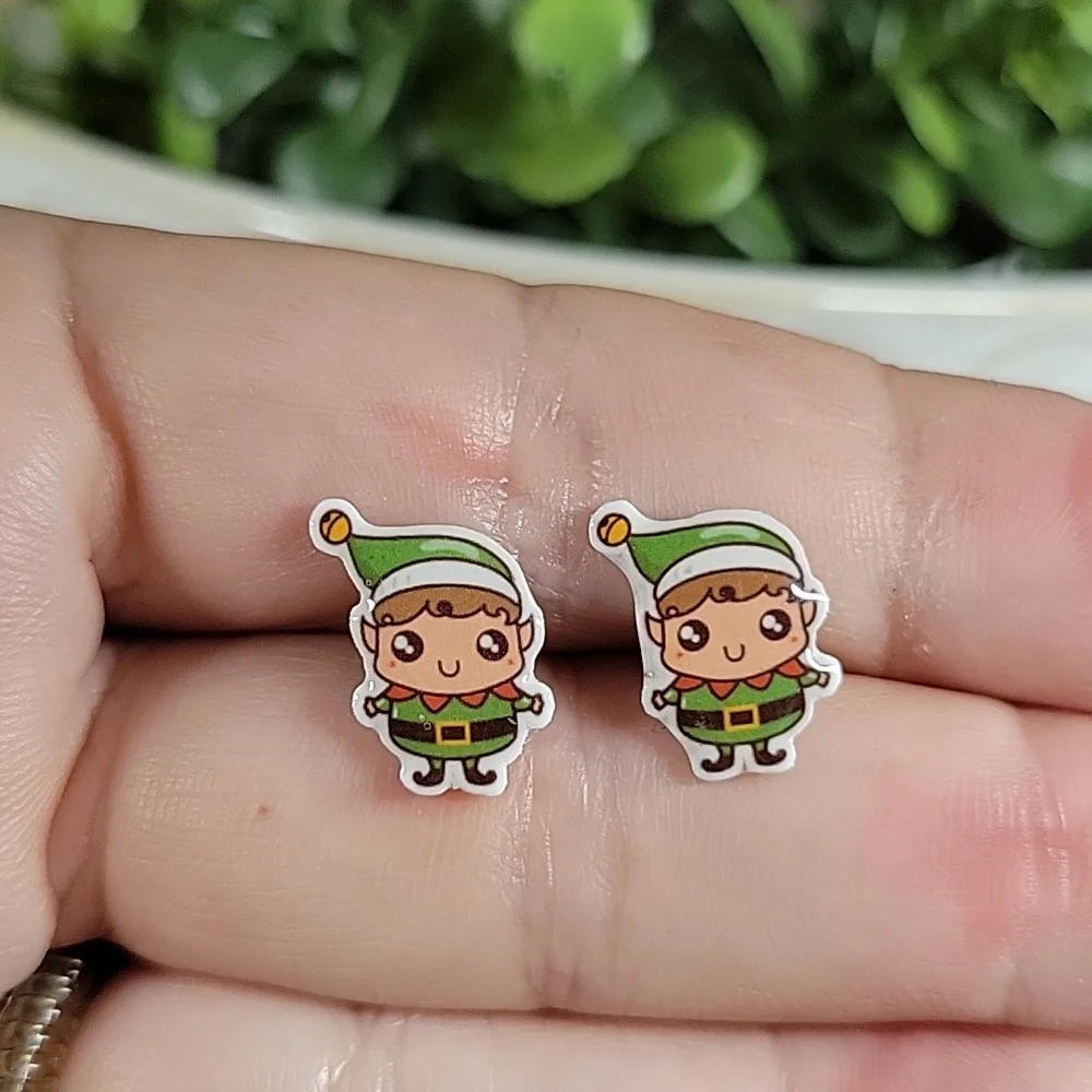 Christmas Elf Stud Earrings, unisex